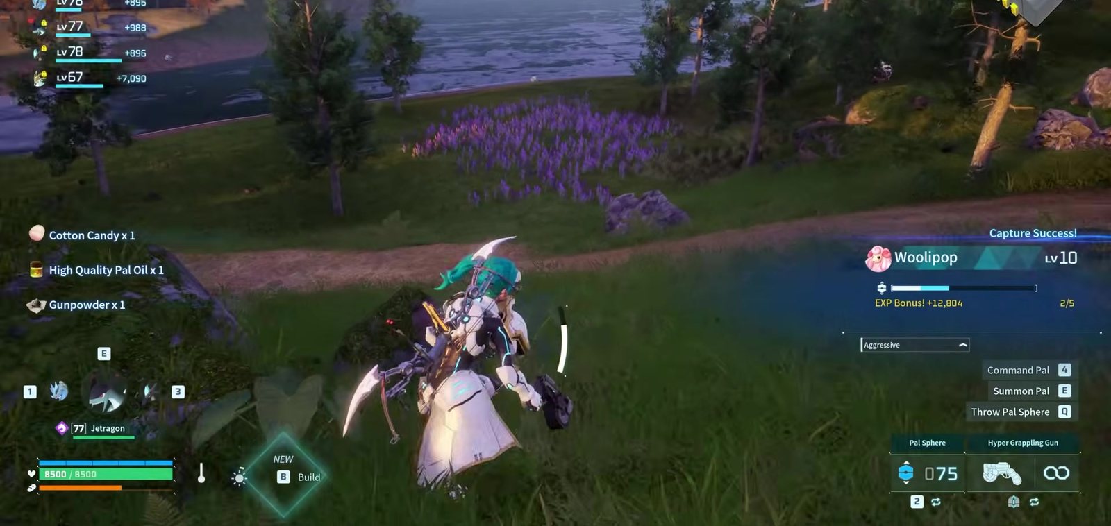A homing-assisted capture, bonus loot included.