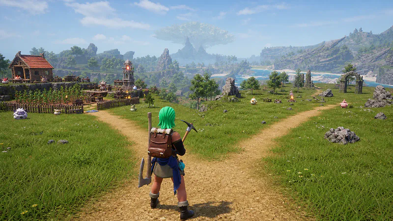 A Palworld player choosing between an established base and a fresh starter path