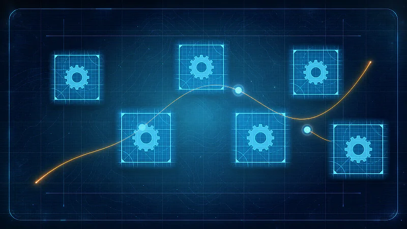 Palworld weapon schematics arranged on a blueprint above a map-like loot route