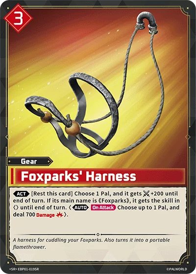 Foxparks' Harness card