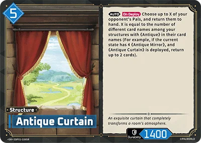 Antique Curtain card