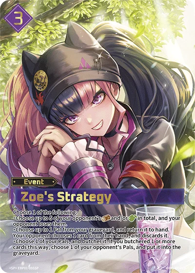 Zoe's Strategy card art BP01-095SP