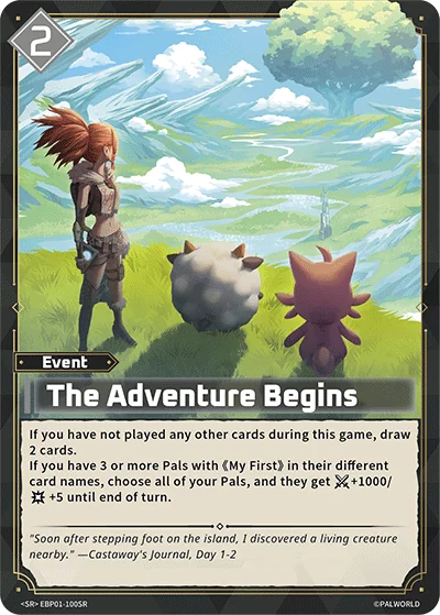 The Adventure Begins card